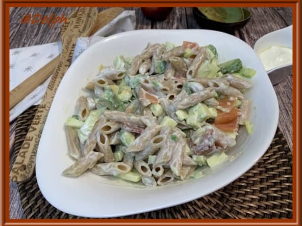 Salade de pâtes au saumon fumé