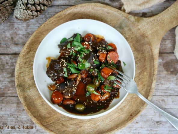 Joues de boeuf aux carottes et épices