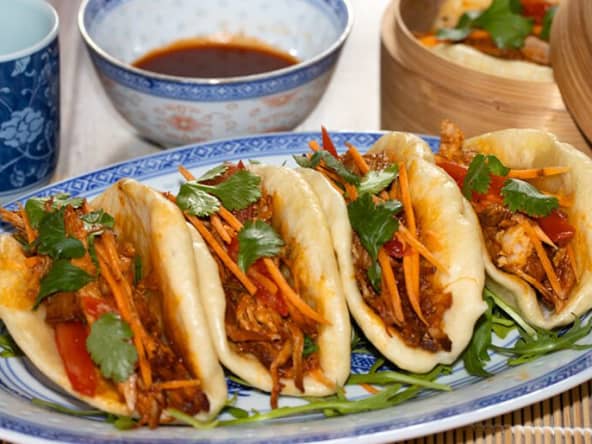 Pan Bao à l'effilochée de porc