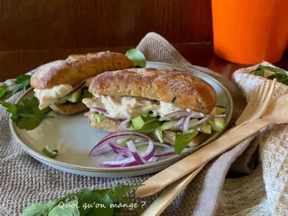 Recette de mini sandwich au thon et algues séchée Wakamé