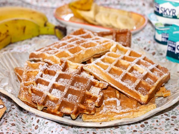 Gaufres au skyr à la banane : une recette gourmande