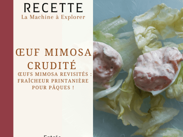 Oeuf mimosa crudité