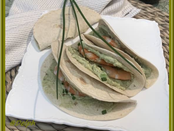 Wraps d’avocat et crevettes