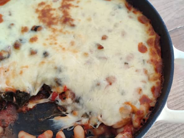 Gratin de blettes et haricots blancs