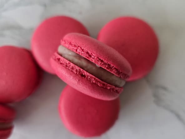 Macarons ganache framboise