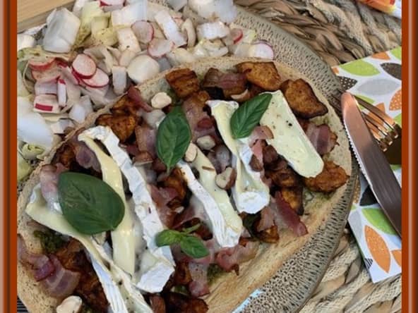 Bruschetta de patate douce et mi-chèvre