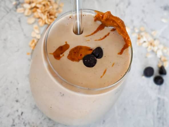 Smoothie banana beurre de cacahuètes