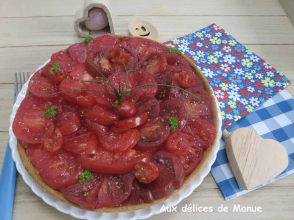 Tarte mimosa à la ricotta et tomates crues