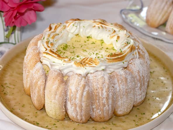 Charlotte meringuée aux deux citrons