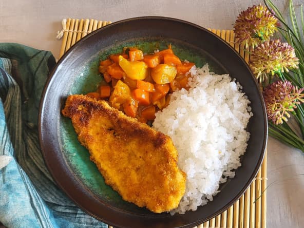 Poulet katsu curry