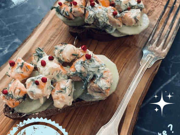 Tartines islandaises aux crevettes