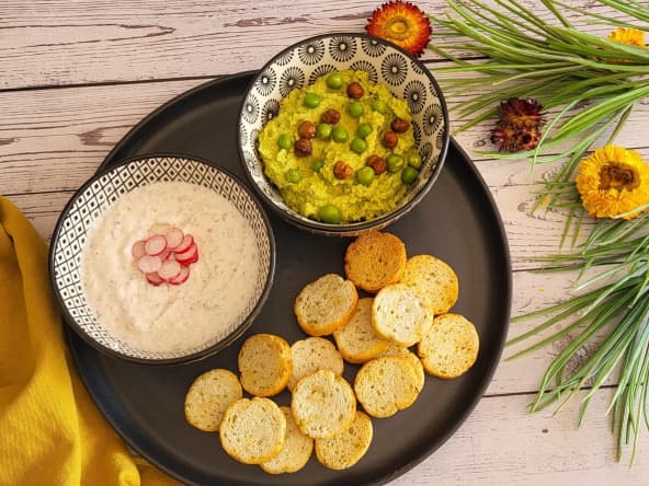 Duo de tartinades printanières