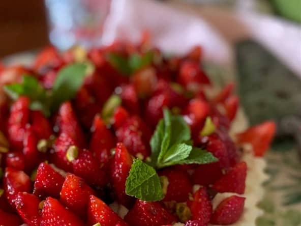 Tarte sans cuisson aux fraises