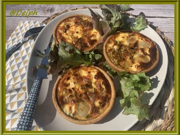 Tartelettes aux oignons nouveaux