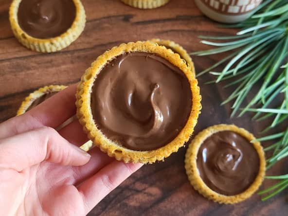 Tartelettes financier noisette et chocolat