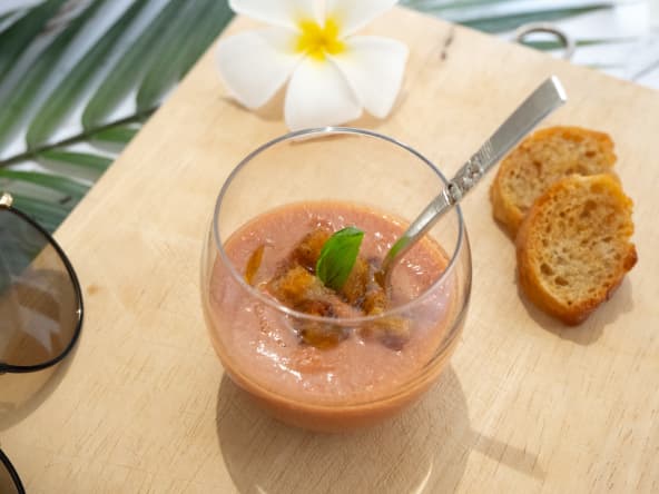 Gaspacho de pastèque, frais et léger