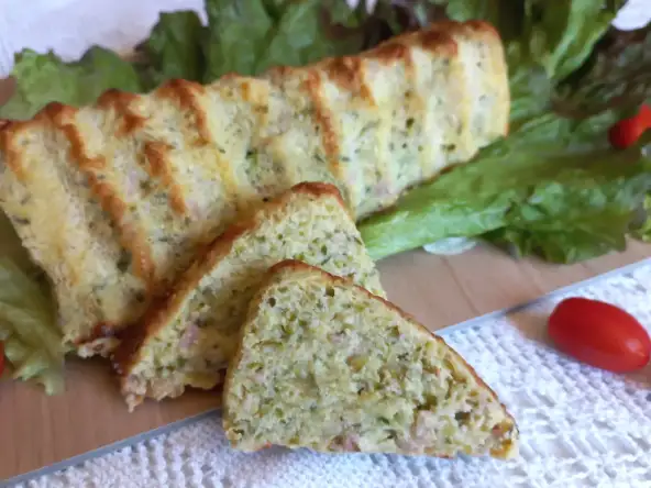 Terrine de courgettes, au jambon et au munster