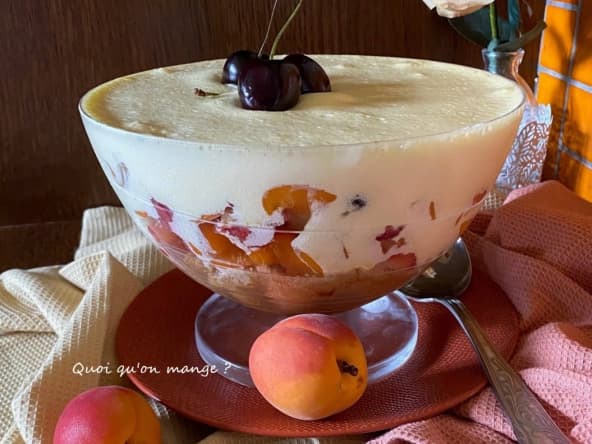 Gâteau aux fruits de Geneviève, comme un tiramisù aux abricots