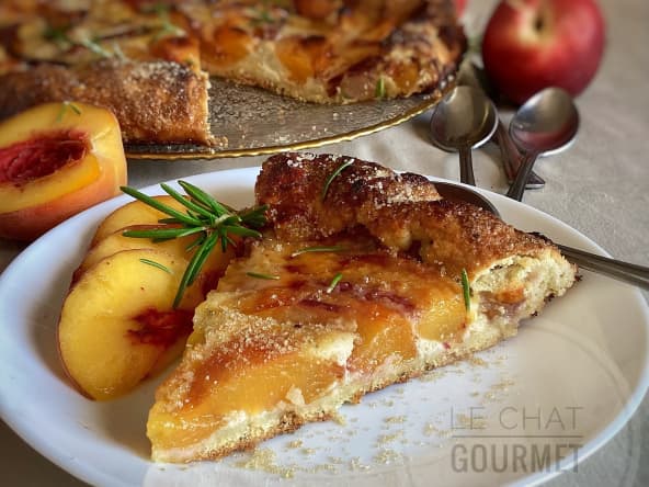 Tarte rustique aux nectarines et aux pêches