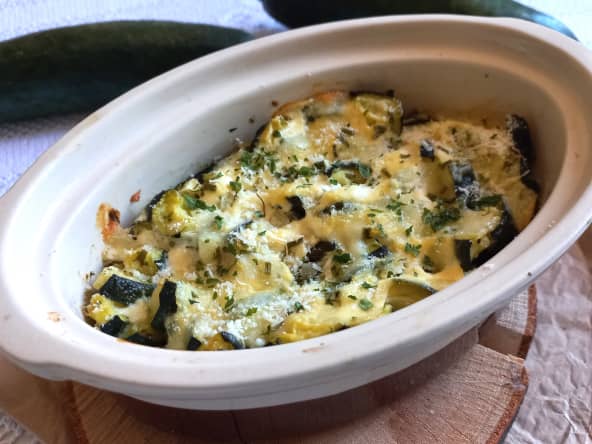 Gratin de courgette à la mozzarella