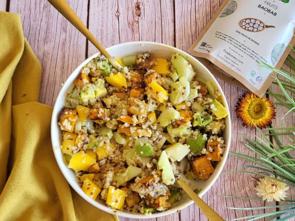 Salade fraîche croquante, vinaigrette au baobab