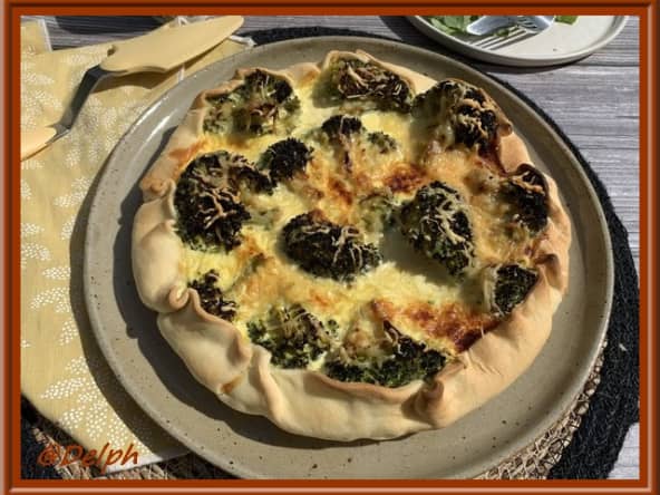 Tarte brocoli, thon et crevettes