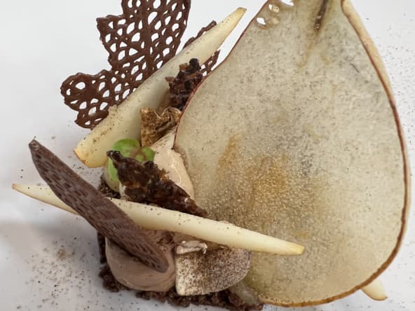 Poires, chocolat et cèpes