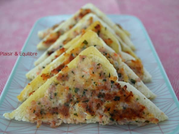 Toasts porc crevettes
