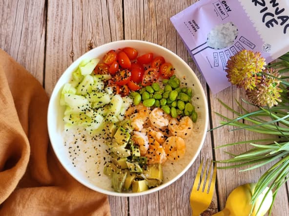 Pokebowl healthy avec sa sauce asiatique