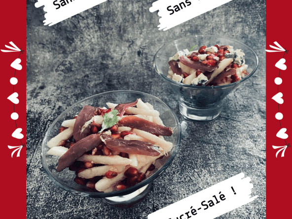 Salade de poires aux magrets fumés