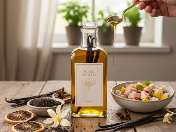 Huile parfumée à la vanille maison