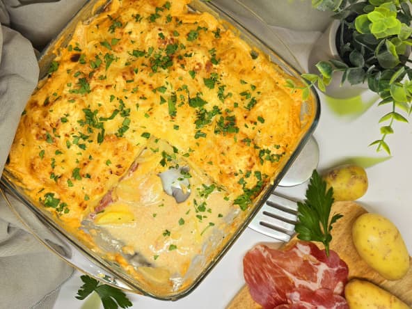 Gratin de pommes de terre et coppa
