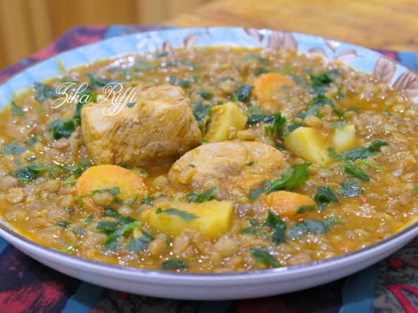 Mijoté de lentilles vertes au veau de lait