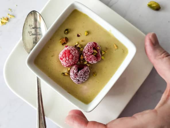 Crème dessert pistache