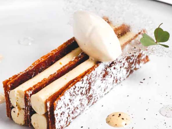 Millefeuilles à la vanille de Tahiti et caramel à la fleur de sel