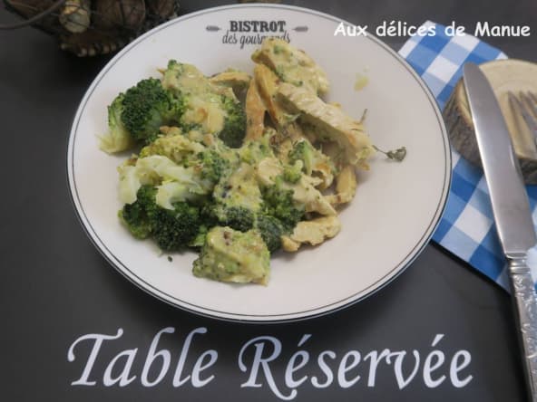 Blanc de poulet à la moutarde et au brocoli