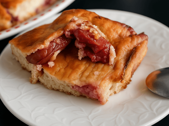Gâteau à la ricotta et aux prunes