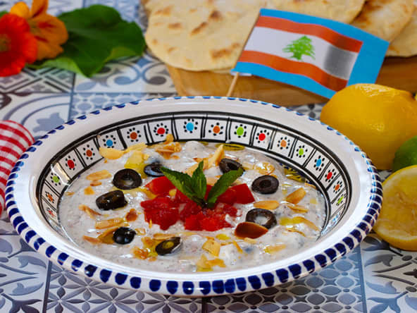 Labneh citronné menthe et Zaatar
