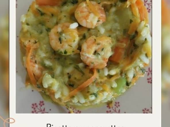 Risotto aux crevettes et au boursin
