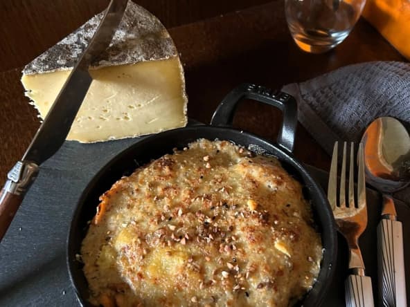 Gratin d’endives braisées au saumon fumé et tomme bretonne
