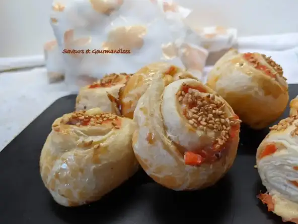 Roulés feuilletés à la truite fumée