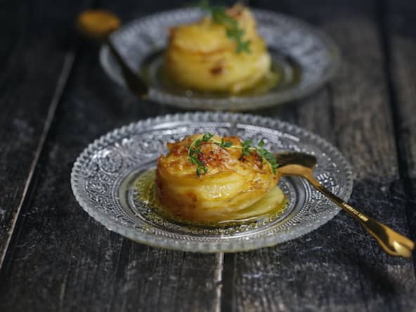 Petits gratins de pommes de terre au thym