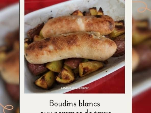 Boudin blanc et pommes de terre rôties aux herbes