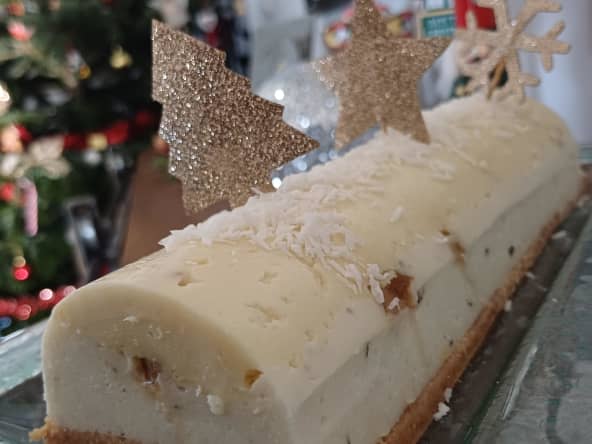 Bûche de noël citron basilic