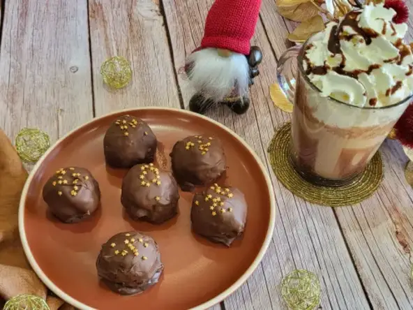 Duo gourmand de café latte chocolat et truffes express