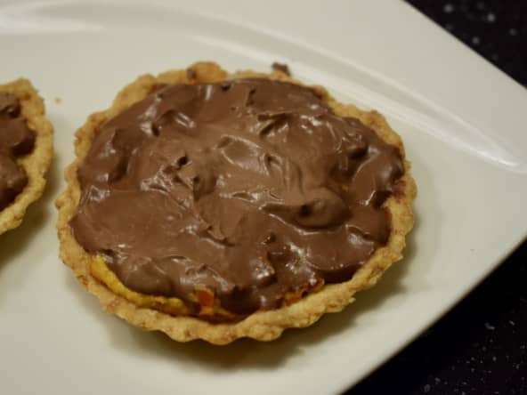 Tartelettes chocolat et caramel de courge