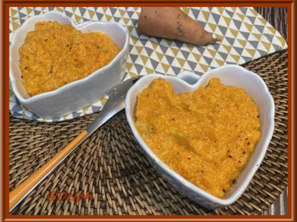 Purée de patate douce et fenouil