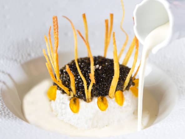 Caviar sur île flottante