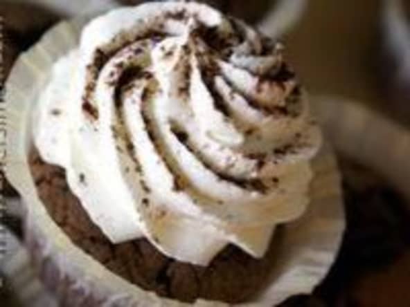 Cupcakes chocolat blanc pralinés - Recette de cupcakes chocolat blanc pralinés