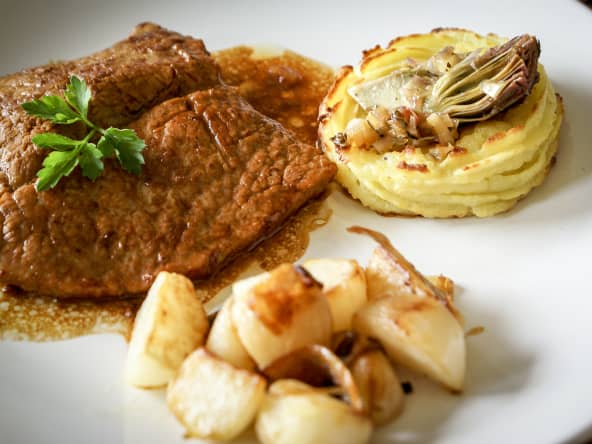 Escalope de veau sautée au beurre noisette